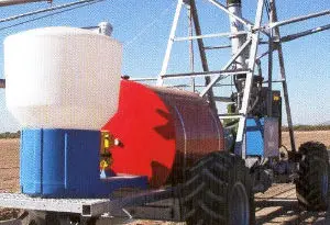 aplicación de químicos con Pivote central