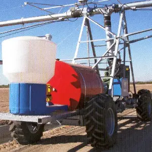 aplicación de químicos con Pivote central