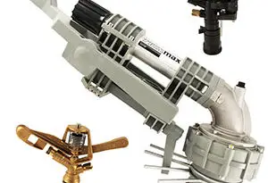 aspersores de bajo, medio, y alto caudal