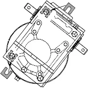 chapas en los tornillos del reductor del Pivot calzas instaladas tras los tornillos de montaje del reductor de rueda