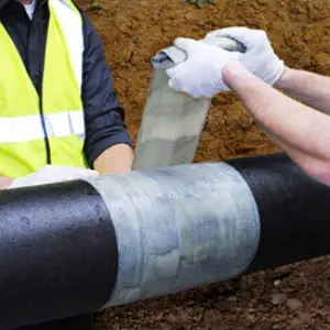 venda para reparar tuberías de diferentes diámetros