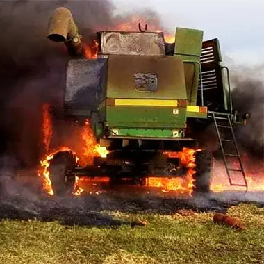 incendios forestales al cosechar