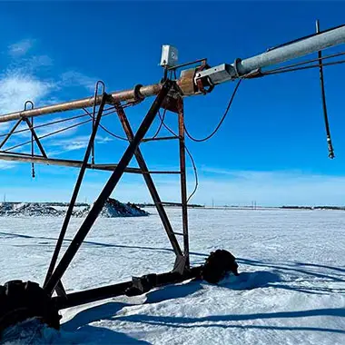 preparar el Pivot de riego en invierno