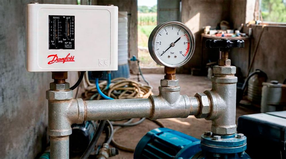 presostatos Danfoss en bomba de agua