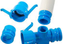 Accesorios de PVC azul para cobertura