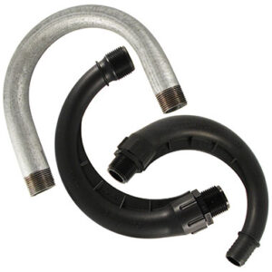 Curvas de plástico y curva de hierro para drop