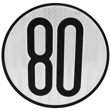 señal v4 limitacion de velocidad 80km/h